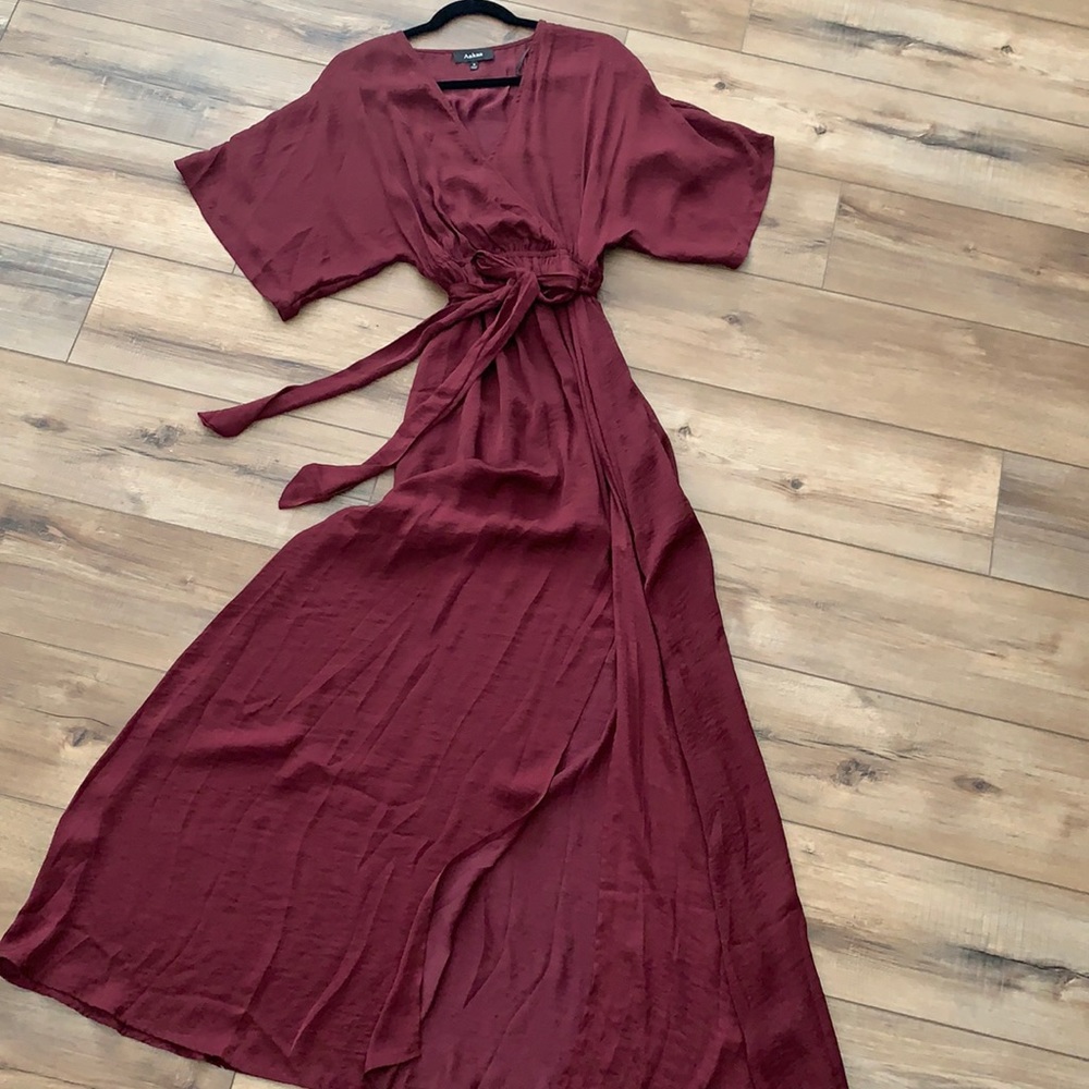 Maroon maxi dress purchased from Red Dress Boutique, size small, new condition.